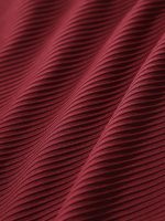 Wine Red Cutout Tie Plus Size One-Piece Swimsuit - Image 9