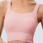 Pink Criss-Cross Strappy Sports Bra