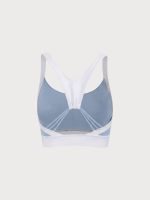 Light Blue Contrast U Neck Sports Bra - Light Support - Image 10
