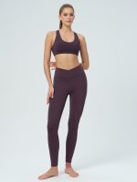 Purple Cutout X-Cross Sports Bra - Image 4