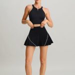 Black Round Neck Sports Bra - Light Support