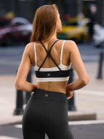 Black Contrast Bralette Sports Bra - Image 3