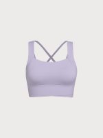 Purple Criss-Cross Strappy Sports Bra - Image 7
