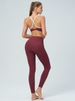 Wine Red Twist Back Sports Bra - Light Support - Image 4