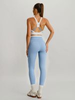 Light Blue Contrast U Neck Sports Bra - Light Support - Image 8