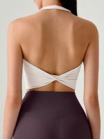 Lvory Halter Twist Back Sports Bra