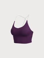 Purple Halter Sports Bra - Light Support - Image 6