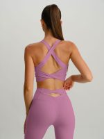 Pink Twist X-Cross Sports Bra - Light Support - Image 9