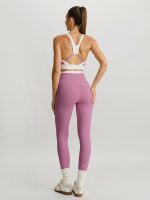 Pink Contrast U Neck Sports Bra - Light Support - Image 7