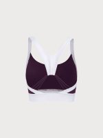 Purple Contrast U Neck Sports Bra - Light Support - Image 9