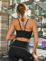 Black Trim Racerback Sports Bra - Image 2