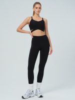 Black Ribbed Cross Strap Sports Cami - Image 5