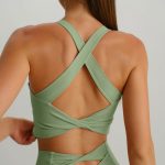 Light Green Twist X-Cross Sports Bra - Light Support