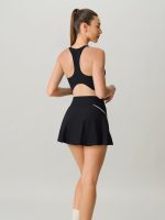 Black Round Neck Sports Bra - Light Support - Image 2