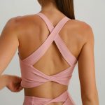Light Pink Twist X-Cross Sports Bra - Light Support