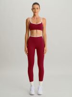 Wine Red X Cross Sports Bra - Light Support - Image 5