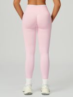 Pastel Pink High-Waisted Contour Leggings 24‘’ - Image 3
