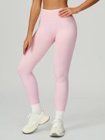 Pastel Pink High-Waisted Contour Leggings 24‘’ - Image 2