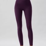 Purple Natural Waisted Leggings 25"