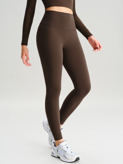 Dark Coffee Workout Leggings 24"