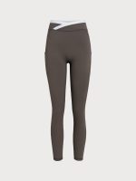 Dark Coffee Natural Waisted Leggings 25" - Image 6