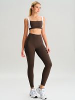 Dark Coffee Workout Leggings 24" - Image 4