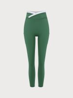 Green Natural V-Waisted Leggings 25" - Image 9