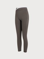 Dark Coffee Natural Waisted Leggings 25" - Image 7