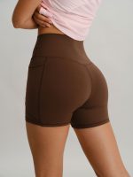 Coffee Natural Waisted Sports Shorts 3"