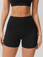 Black Natural Waisted Sports Shorts 3" - Image 2
