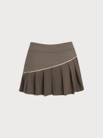 Brown Pleated Line Sports Skirt - Image 7