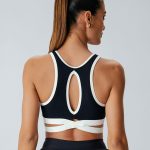 Black Contrast I-back Sports Bra - Medium Support