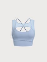 Blue Cutout X Cross Sports Tank Top - Image 8