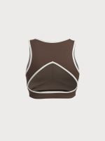 Coffee Round Neck Line Tank Top - Image 8