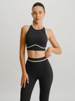 Black Round Neck Line Tank Top - Image 5