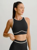 Black Round Neck Line Tank Top - Image 2