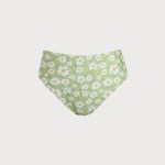Grass Green Floral Print Surfing Bottom