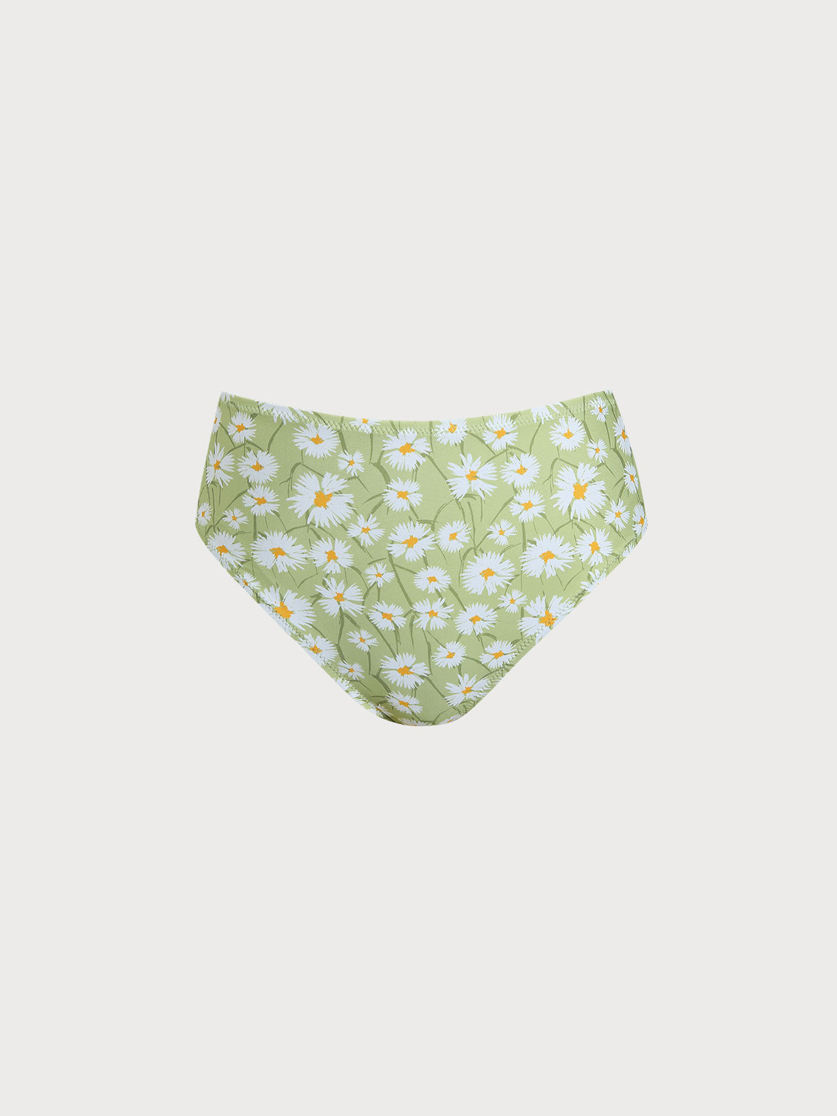 women_s-knitted-nylon-surfing-bottoms-grass_green-sustainable-surfing_clothes-3t07r4 Grass Green Floral Print Surfing Bottom - Image 1