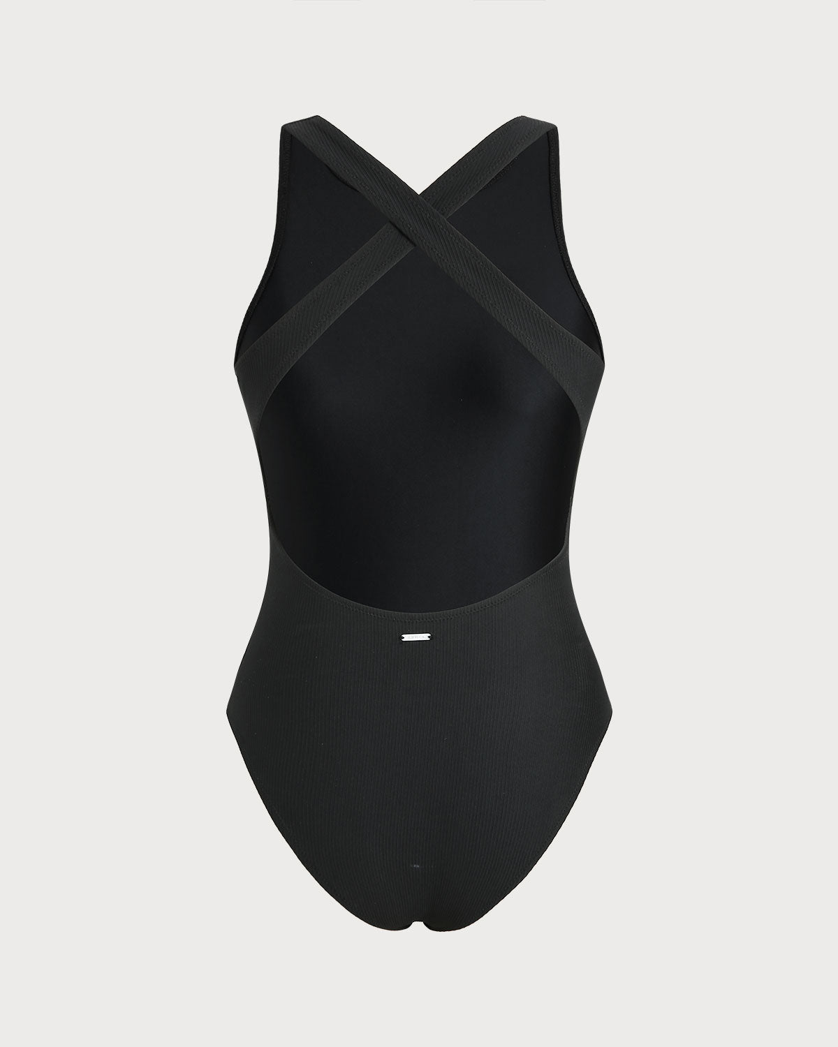 women_s-knitted-nylon-surfing-one-piece-sustainable-surfing_clothes-4wxgcb Black Crossback No Padding Surf One-Piece - Image 1