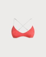 Red Jacquard X Cross Surf Top - Image 4