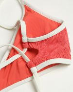 Red Jacquard X Cross Surf Top - Image 7