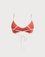 Red Jacquard X Cross Surf Top - Image 5