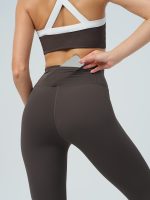 Dark Coffee High Waisted Leggings 25" - Image 4