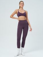 Purple High-Waisted Pocket Leggings - Image 5