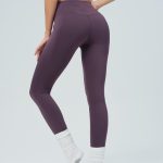 Purple High-Waisted Pocket Leggings