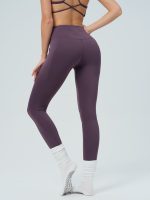 Purple High-Waisted Pocket Leggings
