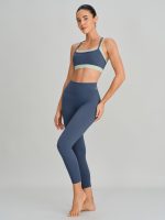 Blue Contrast Bralette Sports Bra - Image 4