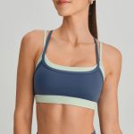 Blue Contrast Bralette Sports Bra