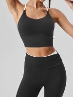 Black Halter Sports Bra - Light Support - Image 2