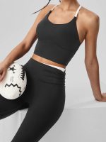 Black Halter Sports Bra - Light Support - Image 4